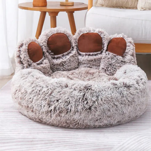 Load image into Gallery viewer, Pet Bear Paw Shape House Bed
