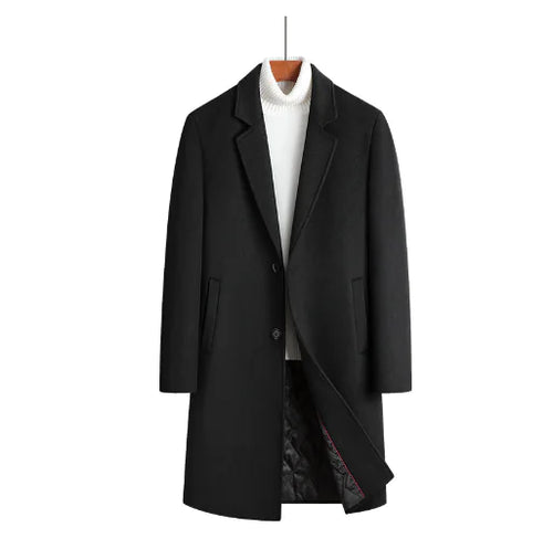 Load image into Gallery viewer, Men&#39;s Wool Trench Coat
