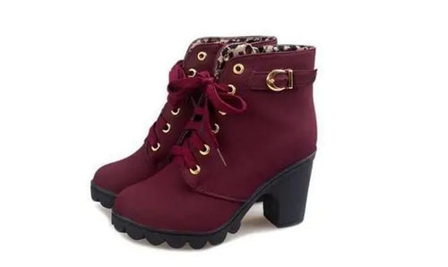 Load image into Gallery viewer, Autumn Winter Thick Heeled Woman Boots
