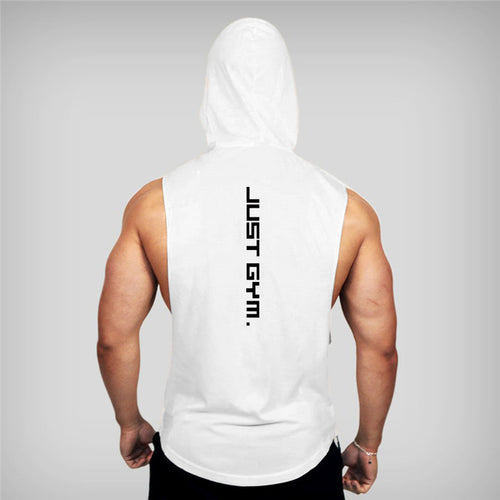 Load image into Gallery viewer, &quot;Just Gym&quot; Hooded Tank Top
