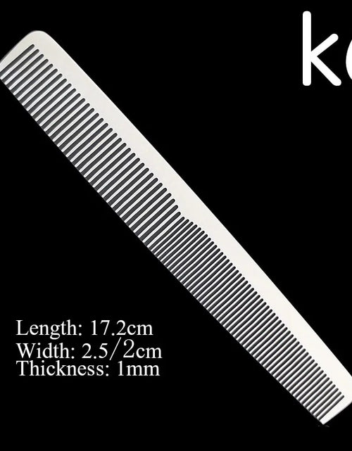 Load image into Gallery viewer, Stainless Steel Silver Barber Comb
