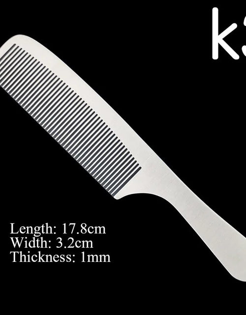 Load image into Gallery viewer, Stainless Steel Silver Barber Comb
