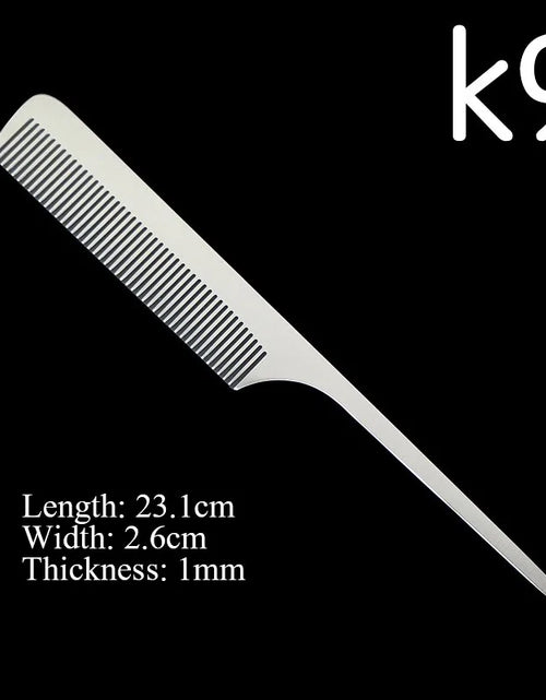 Load image into Gallery viewer, Stainless Steel Silver Barber Comb
