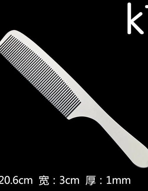 Load image into Gallery viewer, Stainless Steel Silver Barber Comb
