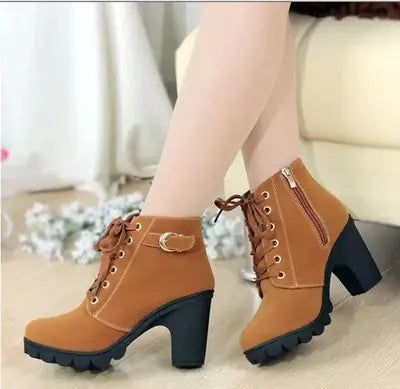 Load image into Gallery viewer, Autumn Winter Thick Heeled Woman Boots
