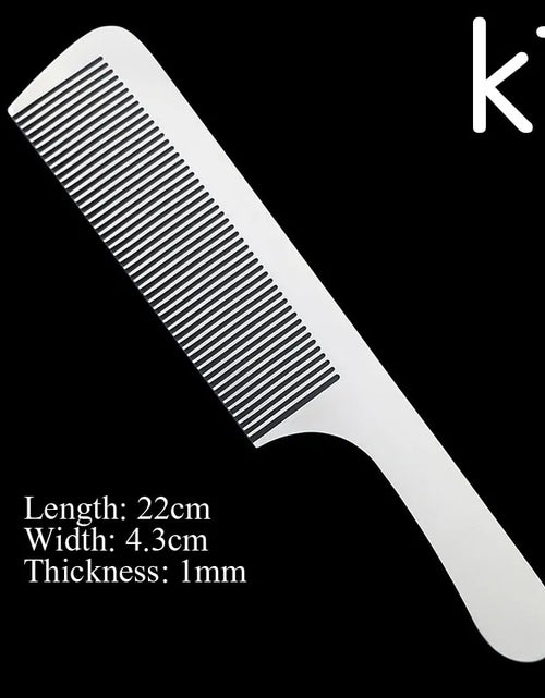 Load image into Gallery viewer, Stainless Steel Silver Barber Comb
