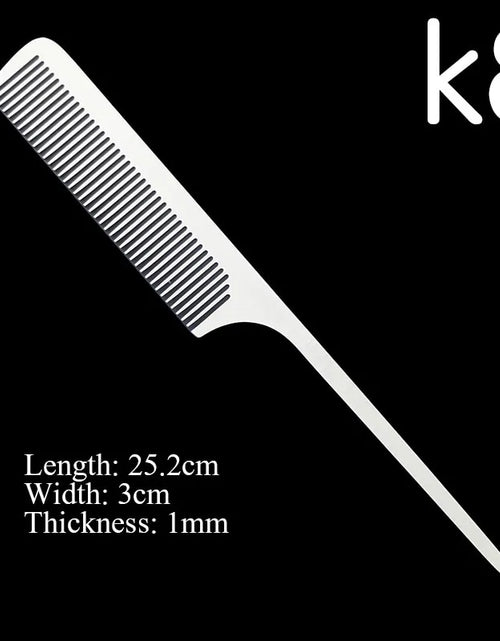 Load image into Gallery viewer, Stainless Steel Silver Barber Comb
