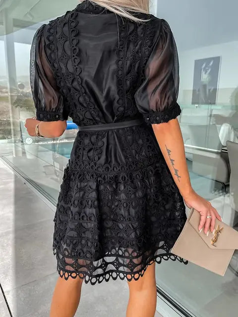 Load image into Gallery viewer, Lace Elegant Mini Dress
