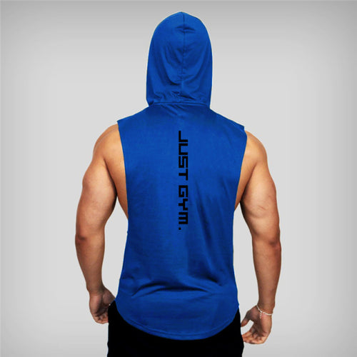 Load image into Gallery viewer, &quot;Just Gym&quot; Hooded Tank Top
