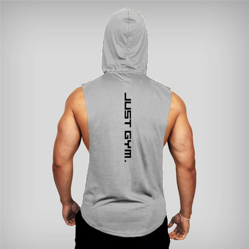 Load image into Gallery viewer, &quot;Just Gym&quot; Hooded Tank Top
