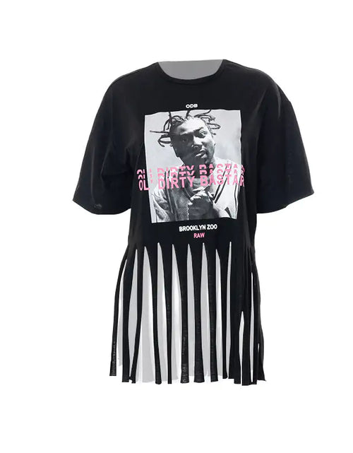 Load image into Gallery viewer, ODB Graphic Print Tassel Tee
