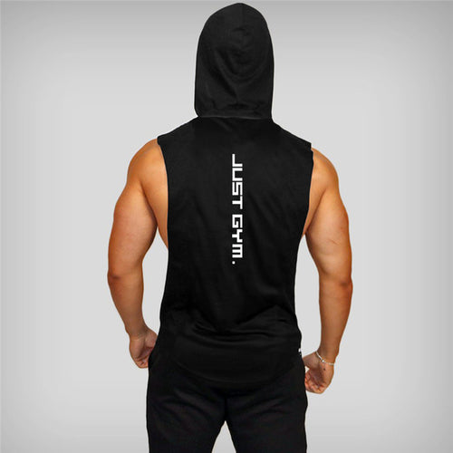 Load image into Gallery viewer, &quot;Just Gym&quot; Hooded Tank Top
