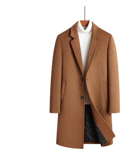 Load image into Gallery viewer, Men&#39;s Wool Trench Coat
