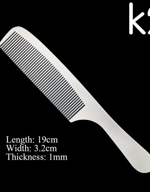 Load image into Gallery viewer, Stainless Steel Silver Barber Comb
