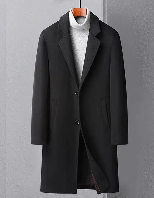 Load image into Gallery viewer, Men&#39;s Wool Trench Coat
