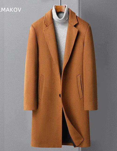 Load image into Gallery viewer, Men&#39;s Wool Trench Coat
